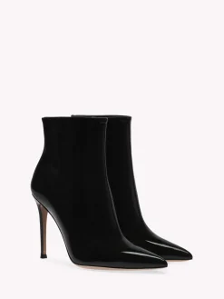 Gianvito Rossi Booties-AVRIL BOOTIE BLACK PATENT