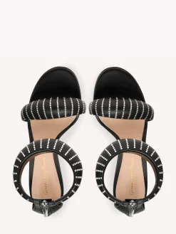 Gianvito Rossi Sandals|Bijoux-BIJOUX CRYSTAL BLACK LEATHER
