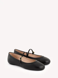 Gianvito Rossi Flats-CARLA BLACK LEATHER