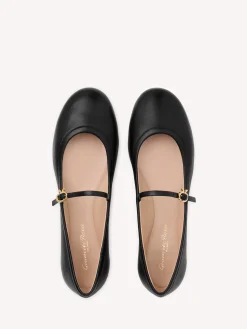 Gianvito Rossi Flats-CARLA BLACK LEATHER