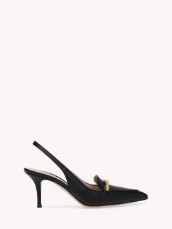 Gianvito Rossi Pumps-CARREY SLING 70 BLACK LEATHER