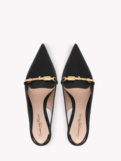 Gianvito Rossi Pumps-CARREY SLING 70 BLACK LEATHER