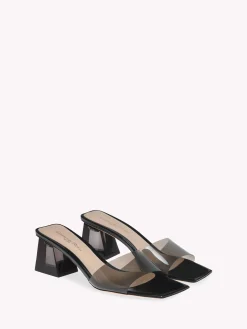 Gianvito Rossi Mules|Plexi-COSMIC BLACK