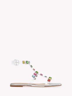 Gianvito Rossi Flats|Sandals-CRYSTAL CRASH 05 MULTICOLOR