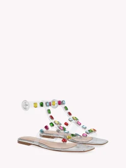 Gianvito Rossi Flats|Sandals-CRYSTAL CRASH 05 MULTICOLOR