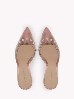 Gianvito Rossi Mules-CRYSTAL DROP PINK
