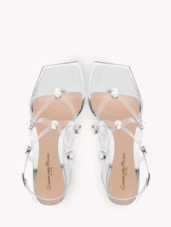 Gianvito Rossi Sandals-CRYSTAL FEVER SILVER
