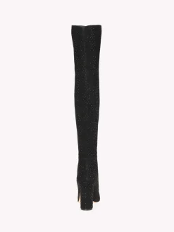 Gianvito Rossi Boots-CRYSTAL PIPER BOOT BLACK SUEDE