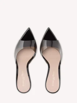 Gianvito Rossi Mules|Plexi-ELLE 85 BLACK