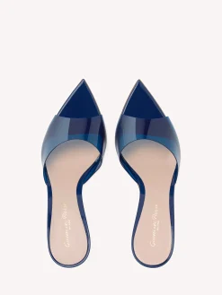 Gianvito Rossi Mules|Plexi-ELLE 85 BLUE