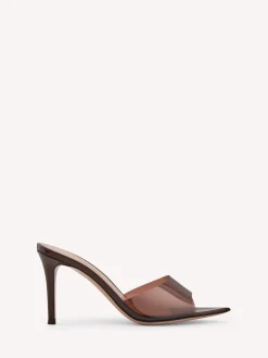 Gianvito Rossi Mules|Plexi-ELLE 85 BROWN
