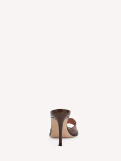 Gianvito Rossi Mules|Plexi-ELLE 85 BROWN