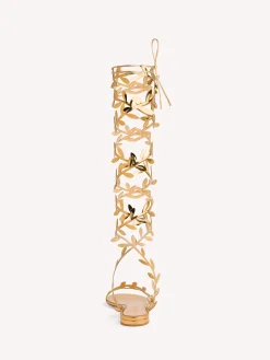 Gianvito Rossi Flats-FLAVIA GLADIATOR GOLD