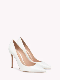 Gianvito Rossi Pumps|Signatures-GIANVITO 105 WHITE LEATHER