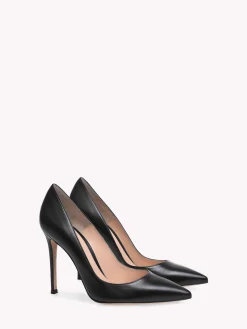 Gianvito Rossi Pumps|Signatures-GIANVITO 105 BLACK LEATHER