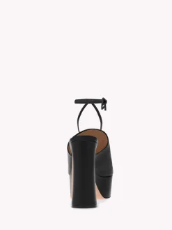 Gianvito Rossi Sandals-HOLLY LACE UP BLACK LEATHER