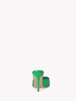 Gianvito Rossi Mules-JAIPUR MULE 85 GREEN SATIN