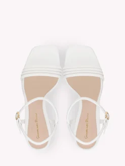 Gianvito Rossi Sandals-LENA WHITE LEATHER
