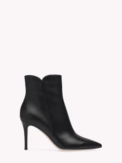 Gianvito Rossi Booties|Signatures-LEVY 85 BLACK LEATHER