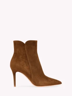 Gianvito Rossi Booties-LEVY 85 BROWN