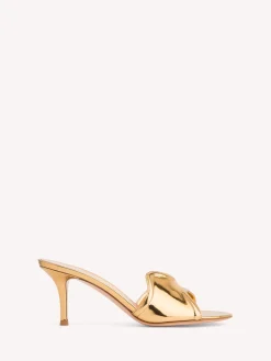 Gianvito Rossi Flats|Mules-LUCREZIA MULE 70 GOLD