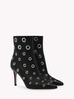 Gianvito Rossi Booties-LYDIA BOOTIE 85 BLACK LEATHER
