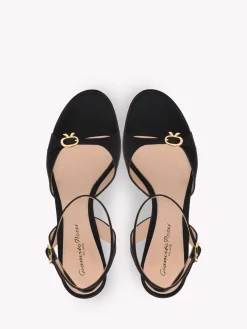 Gianvito Rossi Sandals-MADDY PLATFORM BLACK SATIN