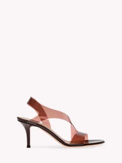 Gianvito Rossi Sandals|Plexi-METROPOLIS 70 BROWN