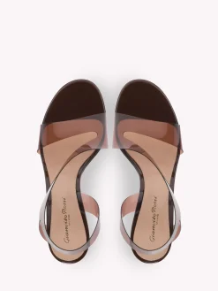 Gianvito Rossi Sandals|Plexi-METROPOLIS 70 BROWN
