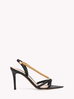 Gianvito Rossi Sandals-MINERVA BLACK LEATHER