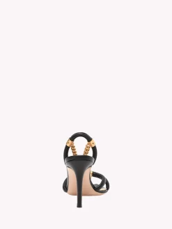 Gianvito Rossi Sandals-MINERVA BLACK LEATHER