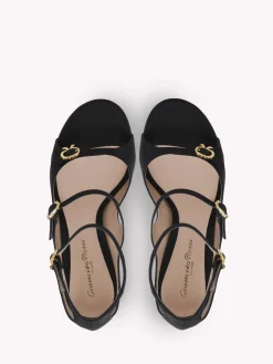Gianvito Rossi Sandals-MISTY SANDAL BLACK SATIN