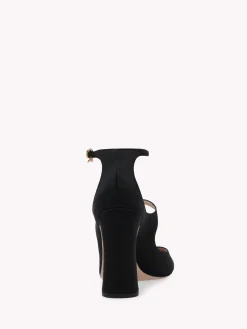 Gianvito Rossi Sandals-MISTY SANDAL BLACK SATIN