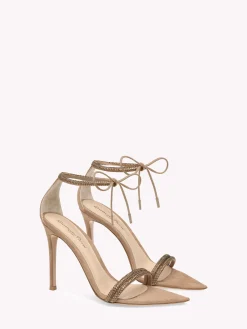 Gianvito Rossi Sandals|Signatures-MONTECARLO PRALINE PINK SUEDE