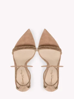 Gianvito Rossi Sandals|Signatures-MONTECARLO PRALINE PINK SUEDE