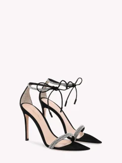 Gianvito Rossi Sandals|Signatures-MONTECARLO BLACK SUEDE