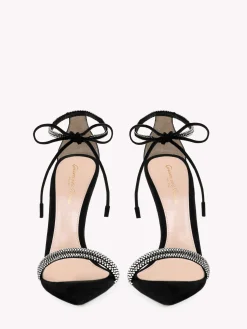 Gianvito Rossi Sandals|Signatures-MONTECARLO BLACK SUEDE