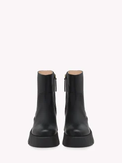 Gianvito Rossi Booties-MONTEY BLACK LEATHER