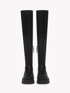 Gianvito Rossi Boots-MONTEY CUISSARD BLACK LEATHER