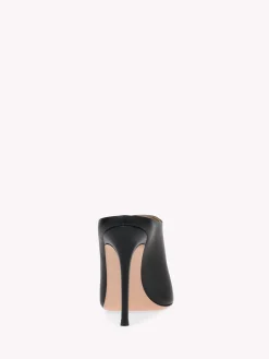 Gianvito Rossi Mules-NOVA BLACK LEATHER