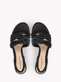 Gianvito Rossi Sandals-OTTAVIA BLACK LEATHER