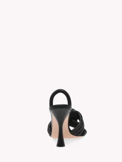 Gianvito Rossi Sandals-OTTAVIA BLACK LEATHER