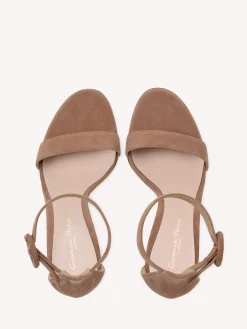 Gianvito Rossi Sandals|Signatures-PORTOFINO 105 PRALINE PINK SUEDE