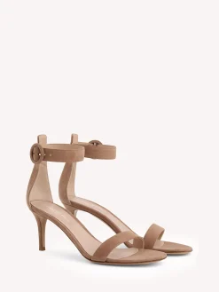 Gianvito Rossi Sandals-PORTOFINO 70 PRALINE PINK SUEDE