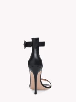 Gianvito Rossi Sandals|Signatures-PORTOFINO 105 BLACK LEATHER