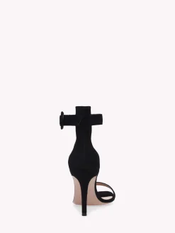 Gianvito Rossi Sandals-PORTOFINO 85 BLACK SUEDE