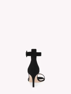 Gianvito Rossi Sandals-PORTOFINO 70 BLACK SUEDE
