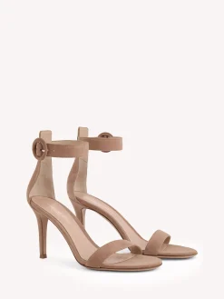Gianvito Rossi Sandals-PORTOFINO 85 PRALINE PINK SUEDE