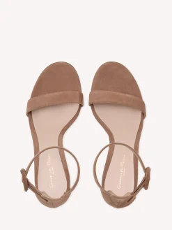 Gianvito Rossi Sandals-PORTOFINO 85 PRALINE PINK SUEDE