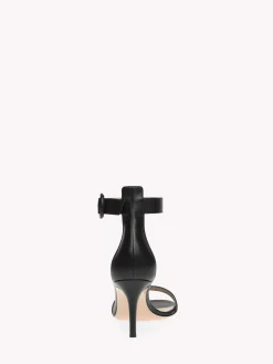 Gianvito Rossi Sandals-PORTOFINO 70 BLACK LEATHER